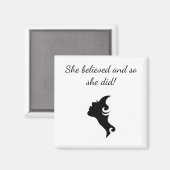 「彼女の信じ感動的引用文ことわざ マグネット (正面/裏面)