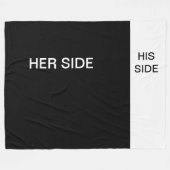 彼女の側、彼の側のフリースブランケット フリースブランケット (正面(横))
