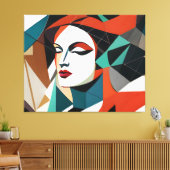 彼女の光沢の断片 キャンバスプリント (インサイチュ (リビング))