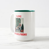 彼女の写真マグカップ プレゼント 彼氏へのギフト ツートーンマグカップ (正面左)