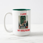 彼女の写真マグカップ プレゼント 彼氏へのギフト ツートーンマグカップ (左)