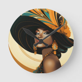 彼女の冠#2 ラウンド壁時計