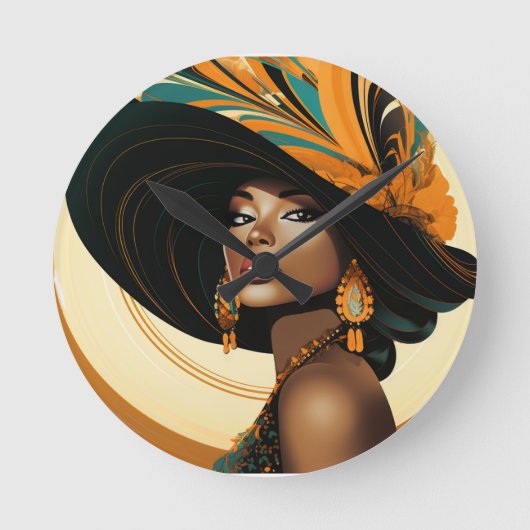 彼女の冠#2 ラウンド壁時計 (正面)