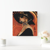 彼女の冠#3 スクエア壁時計 (ホーム)