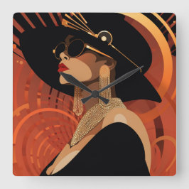 彼女の冠#3 スクエア壁時計