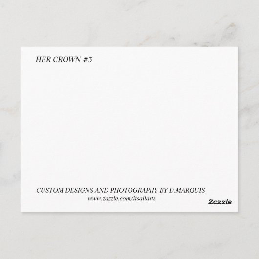 彼女の冠#3 ポストカード (裏面)
