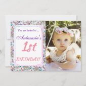 彼女の初めての誕生日招待状 招待状 (正面)