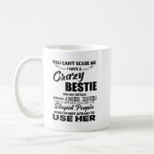 彼女の刺青で私を怖がらせ熱狂するることはできない コーヒーマグカップ (左)