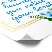 彼女の前向きための肯定引用文 ポスター (角)