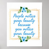 彼女の前向きための肯定引用文 ポスター (正面)