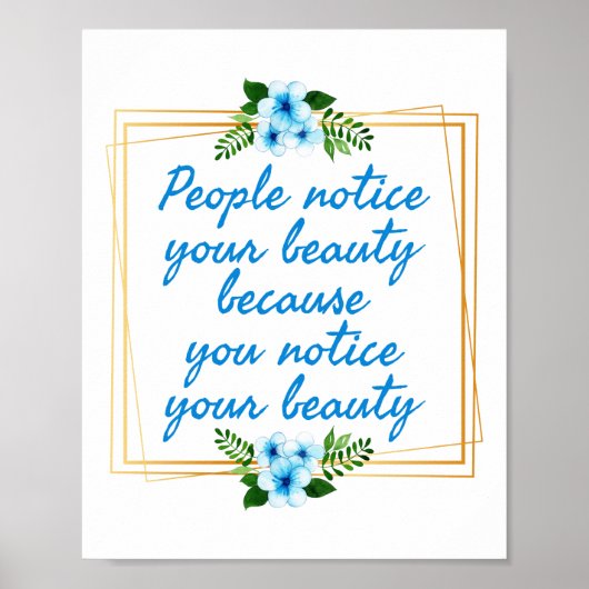 彼女の前向きための肯定引用文 ポスター (正面)