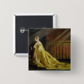 彼女の即位ローブのビクトリア、1838年女王(油o 缶バッジ (正面&裏面)