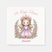 彼女の可愛王室のいプリンセスピンク スタンダードカクテルナプキン (正面)