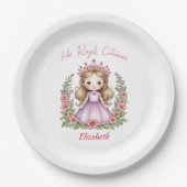 彼女の可愛王室のいプリンセスピンク ペーパープレート (正面)