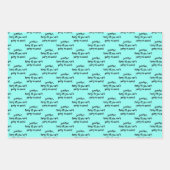 彼女の名前であなたの言葉誕生日ギフト ラッピングペーパーシート (正面3)