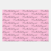 彼女の名前であなたの言葉誕生日ギフト ラッピングペーパーシート (正面2)