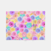 彼女の名前のパステル調のガーベラのデイジー フリースブランケット (正面(横))