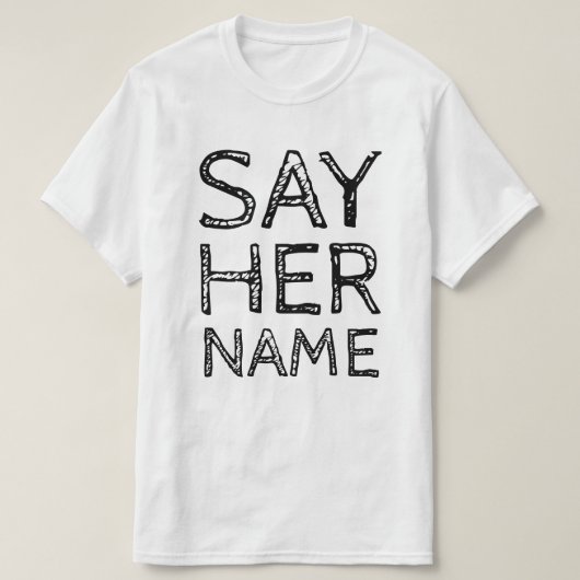 彼女の名前を言う Tシャツ (デザイン正面)