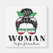 彼女の名前をMasha Amini女性の生活の自由のサポート マグネット (正面)