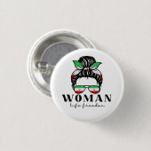 彼女の名前をMasha Amini女性の生活の自由のサポート 缶バッジ (正面&裏面)