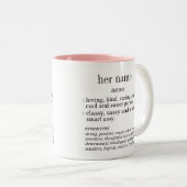 彼女の名前辞書の定義Two-Toneコーヒーマグ ツートーンマグカップ (正面右)