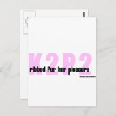 彼女の喜びの商品のために肋骨で補強されるK2P2 ポストカード (正面/裏面)