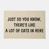 彼女の多くの猫のようであることをちょうどそう知っています ドアマット (正面)