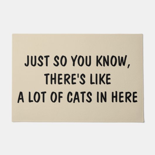 彼女の多くの猫のようであることをちょうどそう知っています ドアマット (正面)