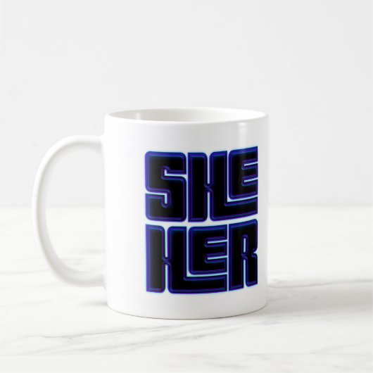 彼女の大きはっきりしたさ コーヒーマグカップ (左)