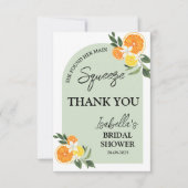 彼女の大切なブライダルシャワーを彩るシトラスレモン サンキューカード (正面)