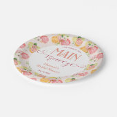 彼女の大切な人との結婚前のお祝い ペーパープレート (アングル)