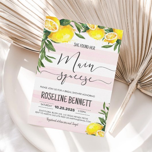 彼女の大切な人との ブライダルシャワー 招待状