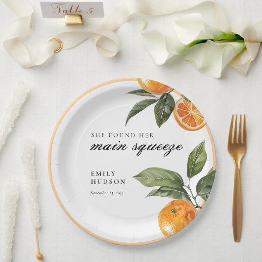 彼女の大切な人へのブライダルシャワー ペーパープレート (ウェディング)