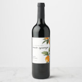 彼女の大切な人へのブライダルシャワー ワインラベル (正面)