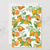 彼女の大切な人を見つけた オレンジ色の結婚前お祝い 招待状 (裏面)