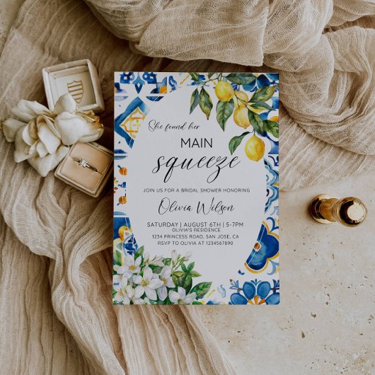 彼女の大切な人を見つけた - シトラス ブライダル シャワー 招待状