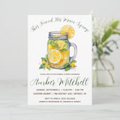 彼女の大切な人を見つけた!レモンエードのブライダルシャワー 招待状 (スタンド正面)