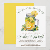 彼女の大切な人を見つけた!レモンエードのブライダルシャワー 招待状 (正面/裏面)