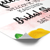 彼女の大切な人を見つけた! レモン ブライダルシャワーのお知らせ ポスター (角)