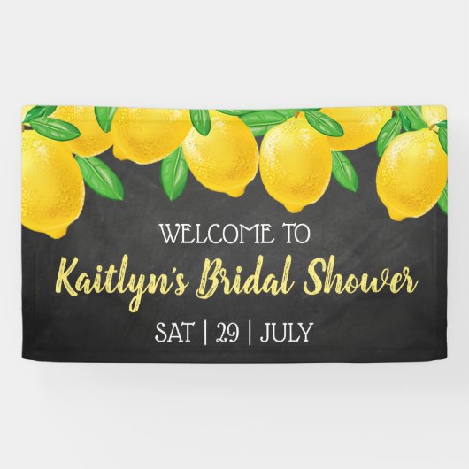 彼女の大切な人を見つけた！ レモン ブライダルシャワーのお祝い 横断幕 (横)