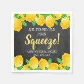 彼女の大切な人を見つけた レモン ブライダルシャワーパーティー スタンダードカクテルナプキン (正面)