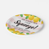 彼女の大切な人を見つけた！ レモン ブライダルシャワーパーティー ペーパープレート (アングル)