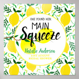 彼女の大切な人を見つけた！レモン ブライダルシャワー ポスター