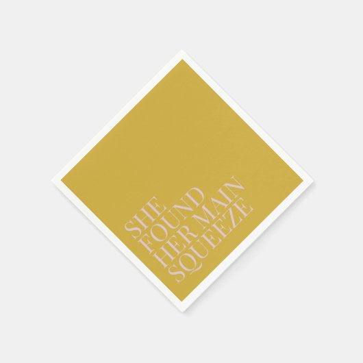 彼女の大切な人を見つけた 現代の結婚前お祝いパーティー スタンダードカクテルナプキン (角)