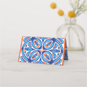 彼女の大切な人 オレンジと青の結婚前お披露目パーティー プレイスカード (裏面)