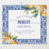 彼女の大切な人 オレンジの結婚前お披露目パーティー スパークリングワインラベル (シングルラベル)