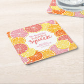 彼女の大切な人 ブライダルシャワー スクエアペーパーコースター (アングル)