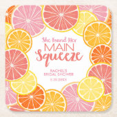 彼女の大切な人 ブライダルシャワー スクエアペーパーコースター (正面)