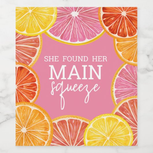 彼女の大切な人 ブライダルシャワー ワインラベル (シングルラベル)