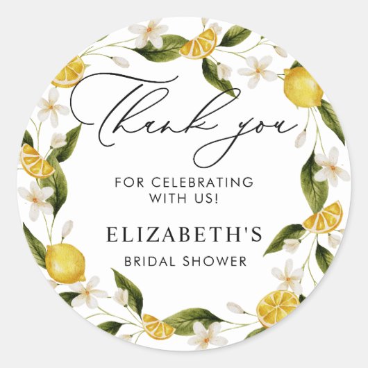 彼女の大切な人 レモンの結婚前お披露目パーティー ラウンドシール (正面)